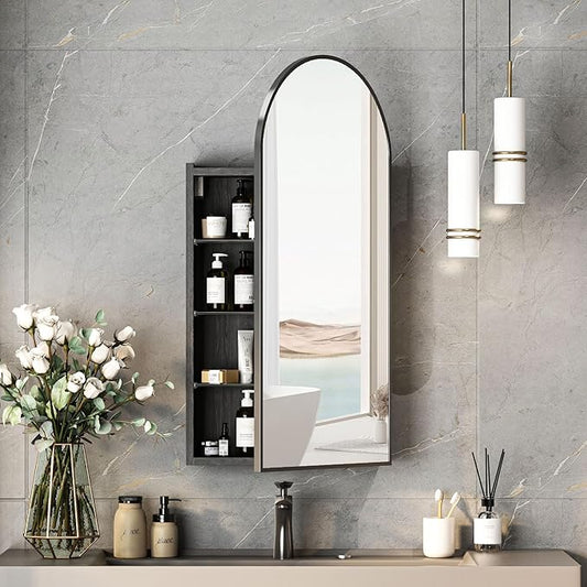 Black Arched Medicine Cabinets by Mepplzian