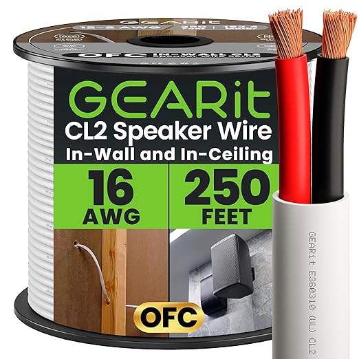 GearIT 16/2 Speaker Wire 16AWG Gauge by GEARit