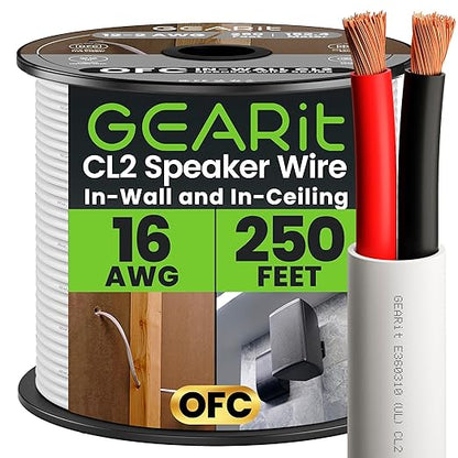 GearIT 16/2 Speaker Wire 16AWG Gauge by GEARit