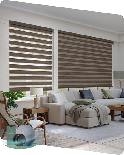 Yoolax Motorized Zebra Blinds Compatible by Yoolax
