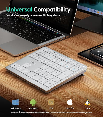 Nulea Wireless Number Pad Bluetooth 5.0 & 2.4G Portable Numeric Keyboard - Image 3