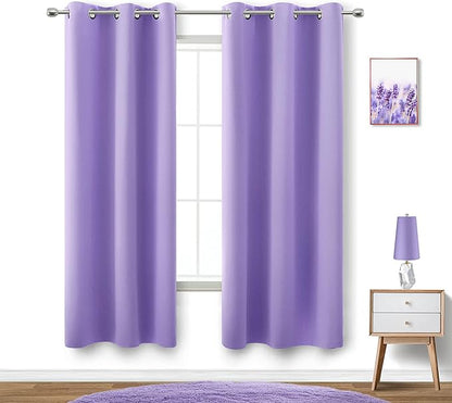 KOUFALL Lavender Curtains for Bedroom Girls 2 Panels Set Blackout Light by KOUFALL