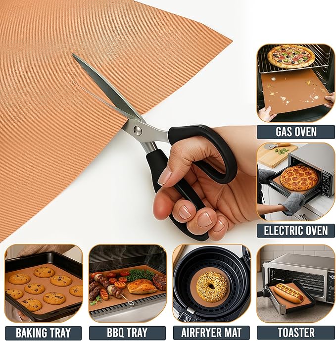 Non Stick Oven Liners for Bottom of Oven, 3 Pack Large Heavy Duty Mats - Image 6