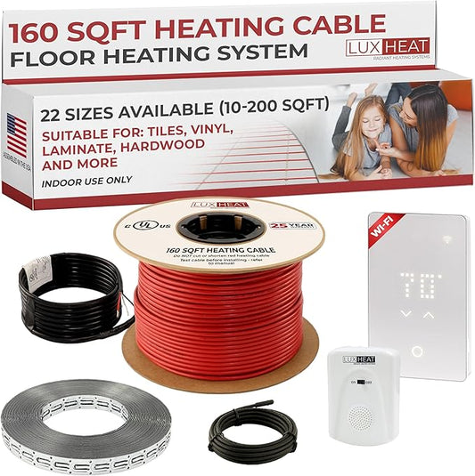 LuxHeat 160sqft Floor Heating Cable Kit - 240v Electric Floor Heating Cable Kit by LuxHeat