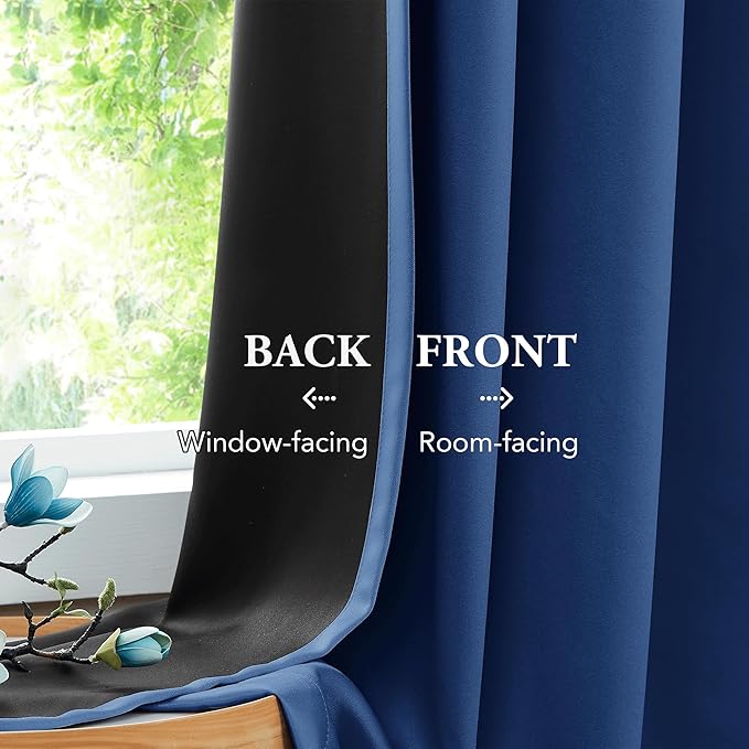 Beauoop 100% Blackout Curtains 96 Inches Long - Image 5