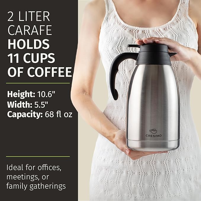 Cresimo Thermal Coffee Carafe 68oz / 2L - Image 3