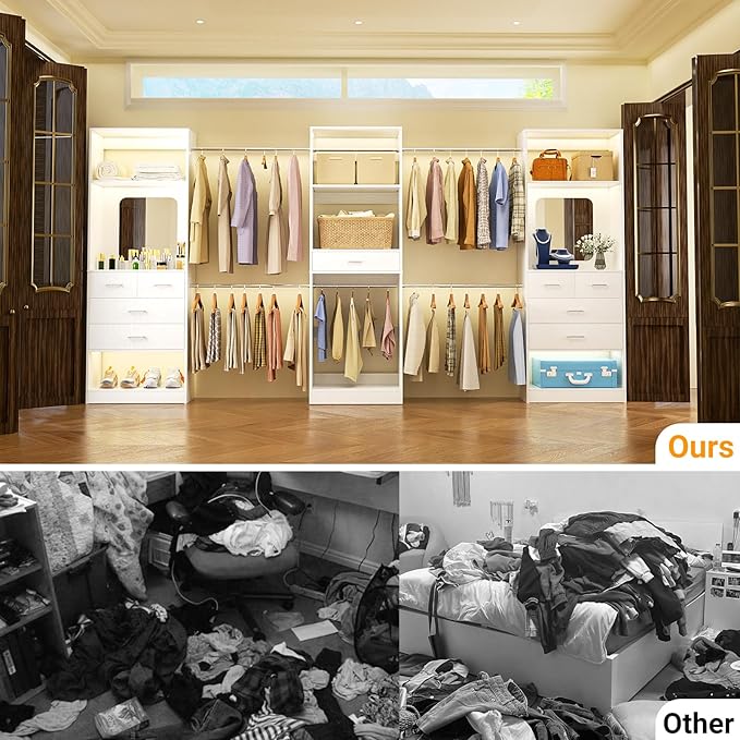 Unikito 8FT Closet System, 96 Inch Walk in Closets Organizer Kit - Image 5