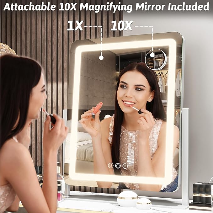 FENNIO Vanity Mirror with Lights 22 Inch- LED Lighted Makeup Mirror, Large - Image 4