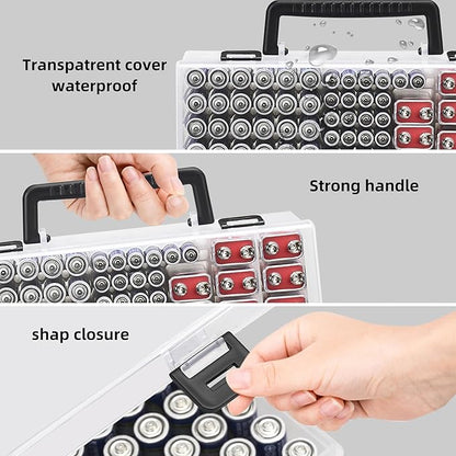 RISOU Battery Organizer Storage Case, Stores More Than 95 Batteries - Image 4