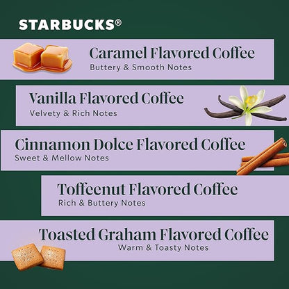 Starbucks K-Cup Coffee Pods, Flavored Hot or Iced Coffee, Variety Pack - Image 4