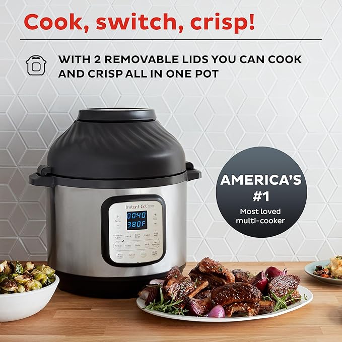 Instant Pot Duo Crisp 11-in-1 Air Fryer and Electric Pressure Cooker Combo - Image 3