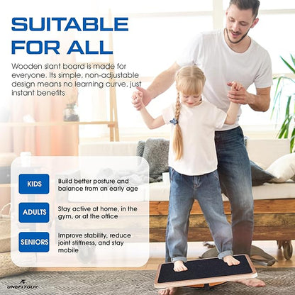Wooden Balance Board for Adults, Wobble Board for Core Strength & Stability - Image 4