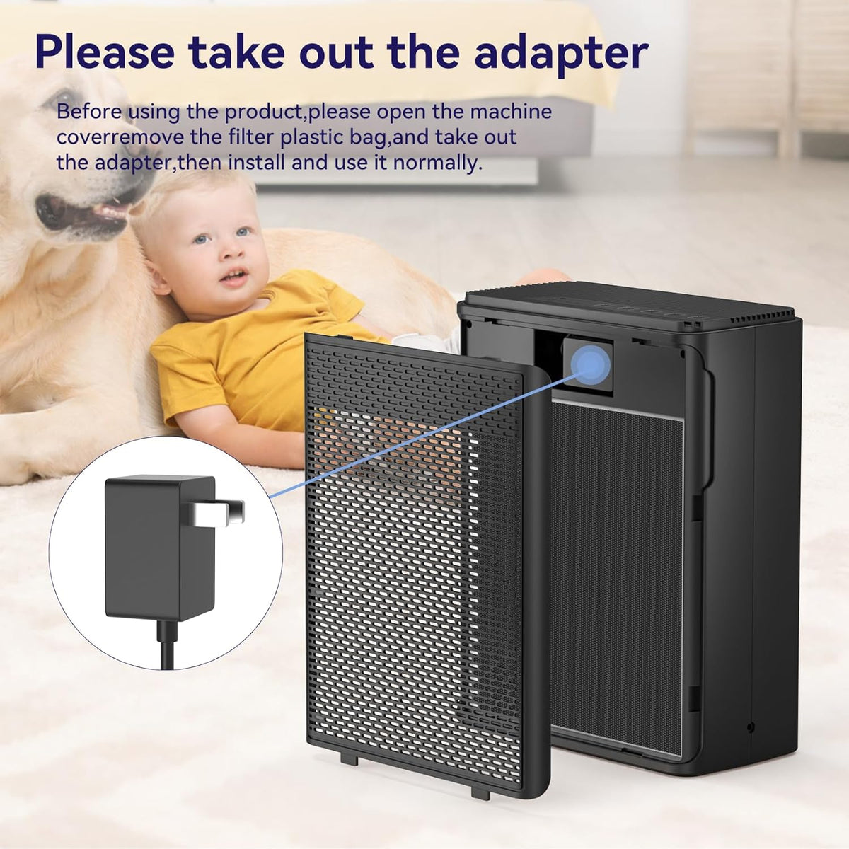 yariki air purifiers for home pets covers up, view 9