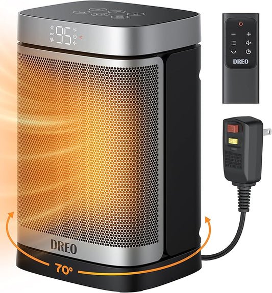 DREO Space Heater for Bathroom and Indoor, Portable Heater, 1500W Safe and by DREO
