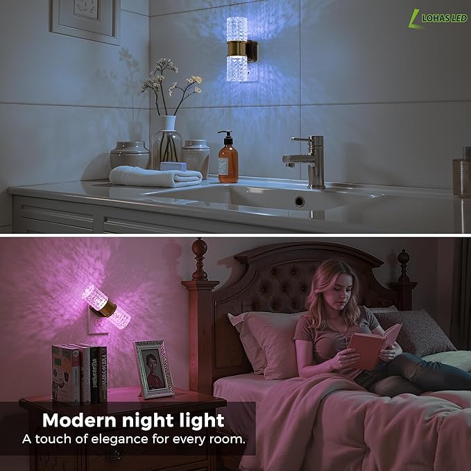 L LOHAS LED Night Light, Night Lights Plug into Wall, 2 Pack 10-Color RGB - Image 7