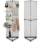 Weysat 5' x 1.6' Triangle Gridwall Panel Display Stand 3-Sided Grid Tower by Weysat