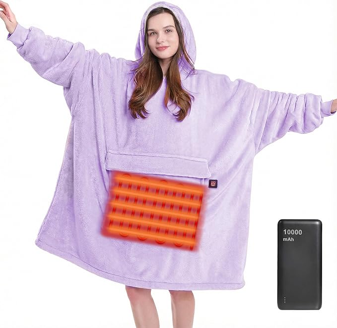 MAXEVE Heated Wearable Blanket Hoodie by MAXEVE