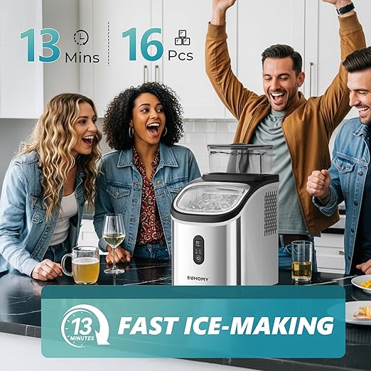 EUHOMY Ice Cube Maker Machine Countertop - Image 3
