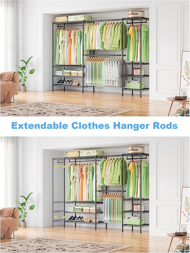 Ulif E11 Heavy-Duty Garment Rack, Metal Freestanding Clothes Rack and Closet - Image 3