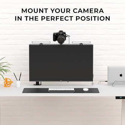 HumanCentric DSLR Monitor Mount Extra Large, Desk Camera Mounting, Light Webcam - Image 5