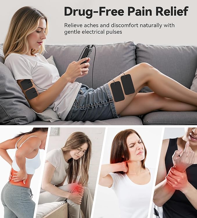 TENS Unit Muscle Stimulator for Pain Relief, 3-in-1 EMS TENS Machine - Image 2