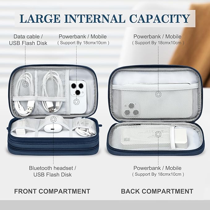 FYY Electronic Organizer, Travel Cable Organizer Bag Pouch Electronic - Image 3