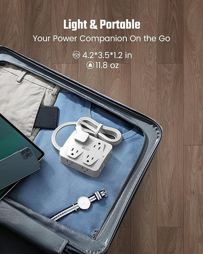 35W Fast Charging SUPERDANNY 4-Outlet 4-USB Power Strip - Image 7