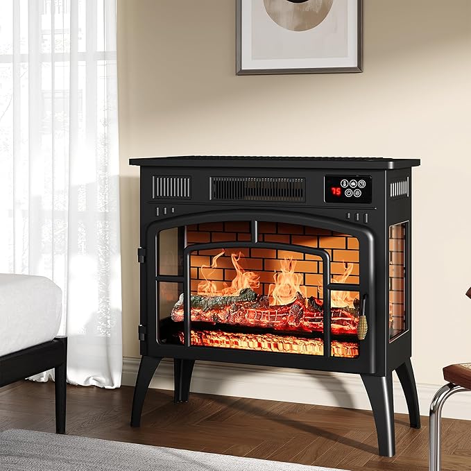 Royalcraft Electric Fireplace Heater, Freestanding Electric Fireplace Stove - Image 2