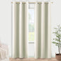 KOUFALL Cream Curtains for Small Windows, Room Darkening 80% Blackout Narrow 38 by KOUFALL