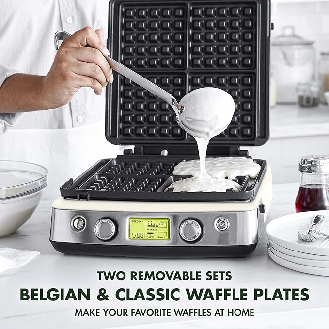 GreenPan Elite 4-Square Belgian & Classic Waffle Maker, Healthy Ceramic - Image 3