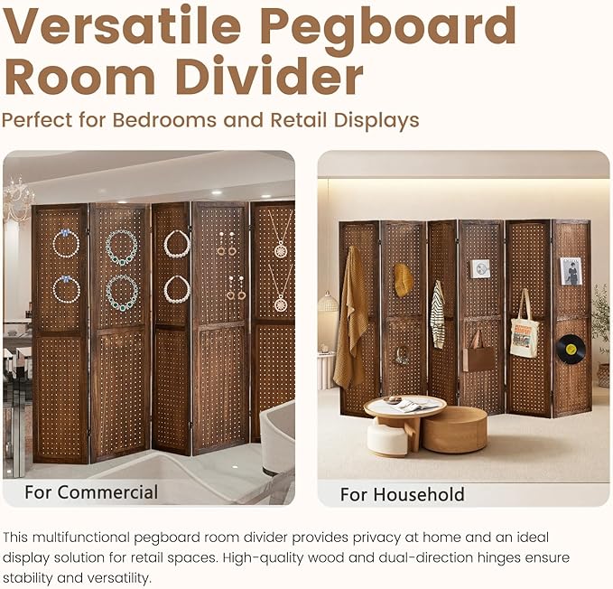 Aleesing 6 Panel Pegboard Display - Image 5