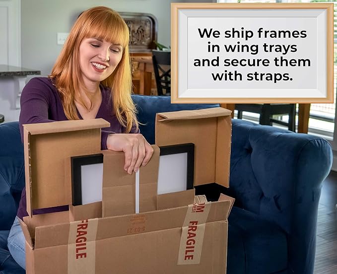 29x29 Shadow Box Frame Black | 1 Inch Deep Solid Wood Shadowbox Display Frame | - Image 3