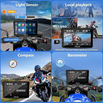 CARPURIDE W702BS PRO for BMW Motorcycle CarPlay & Android Auto Dual Bluetooth - Image 6