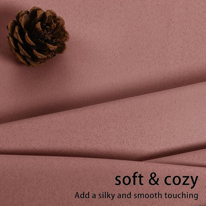 JIUZHEN Dried Rose Blackout Curtains - Image 7
