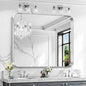CIRCUMI Silver Bathroom Mirror, Rounded Corner, Tempered Glass, Large Mirror by CIRCUMIMirror