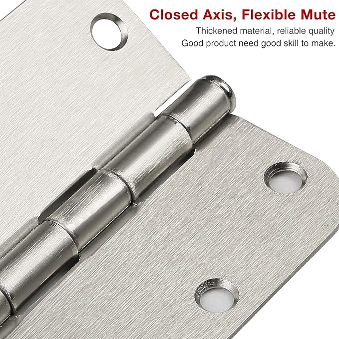 42 Pack Rounded Door Hinges Brushed Nickel 3.5 inch x 3-1/2", 5/8" Radius Heavy - Image 6