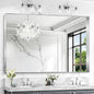 CIRCUMI Silver Bathroom Mirror, Brushed Finish, Tempered Glass, Large Mirror by CIRCUMIMirror