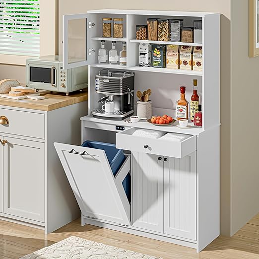 OLD CAPTAIN Tilt Out Trash Cabinet by OldCaptainFurnitureLighting