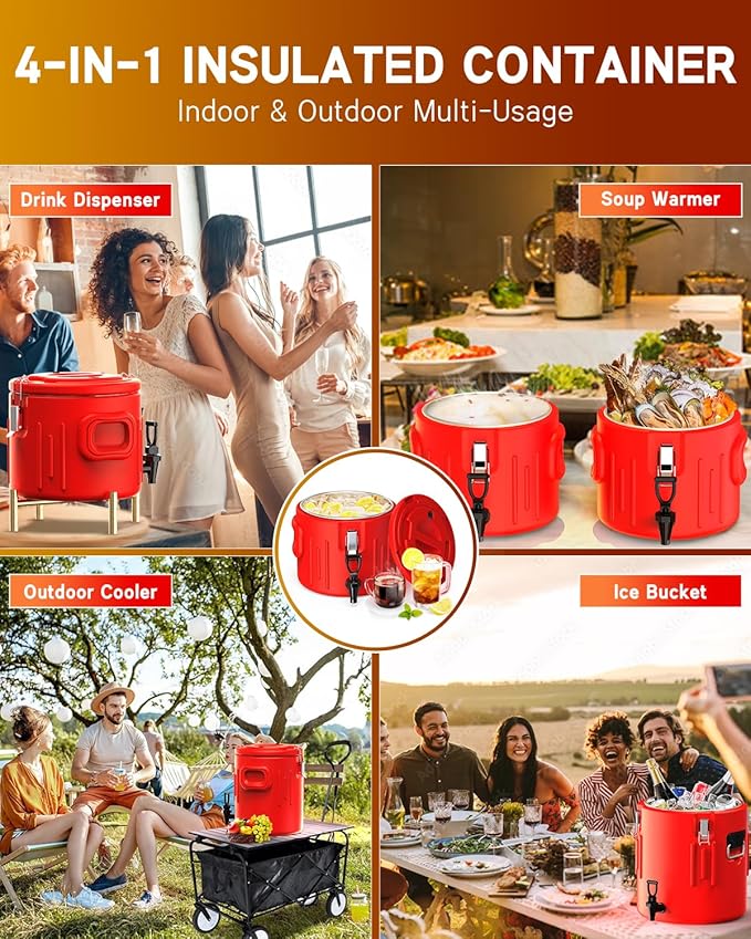 Insulated Beverage Dispenser 2 Gallon- Ice and Hot Drink Dispenser - Image 2
