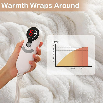 Electric Heated Blanket Queen Size 84"×90" Dual Control, 9 Heating Settings & - Image 4