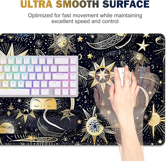 Gaming Mouse Pad, Large Desk Mat, Cute Desk Pad Protector, 4in1 XXL Mousepad + - Image 2