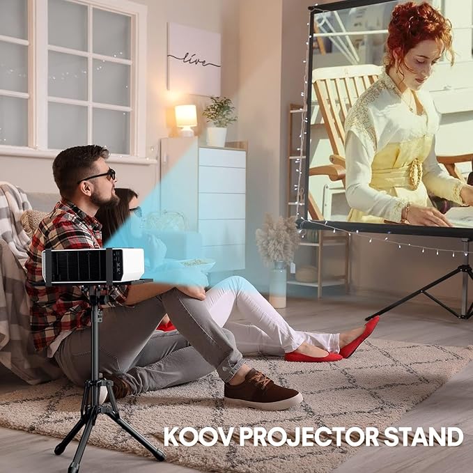 KOOV Projector Stand Adjustable Height 20" to 61", Foldable Projector Tripod - Image 7