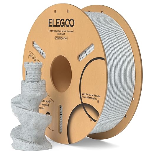 ELEGOO PLA Filament 1.75mm Marble 1KG, 3D Printer Filament Dimensional Accuracy by ELEGOO