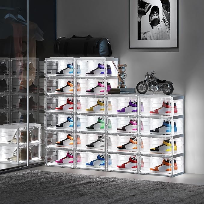 BROVIEW Led Shoe Boxes, Shoe Display Case - Image 5