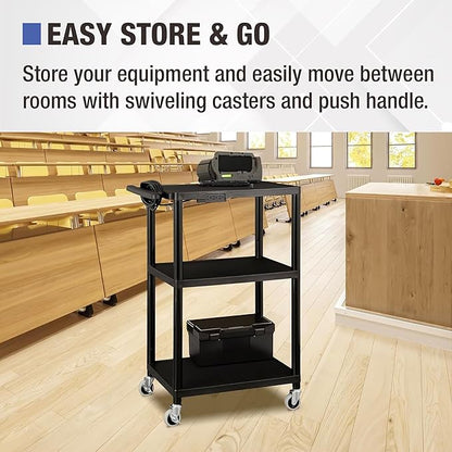 Norwood Commercial Furniture Mobile Utility AV Cart - Image 4