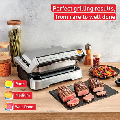 T-fal, Electric Grill, OptiGrill 4in1, Stainless Steel, 9 Automatic Cooking - Image 3