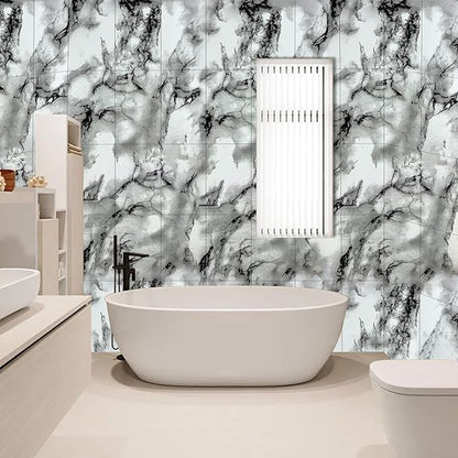 Wall Panels Peel and Stick，PVC Imitation Artificial Marble Tiles Sticker，20 pcs - Image 9