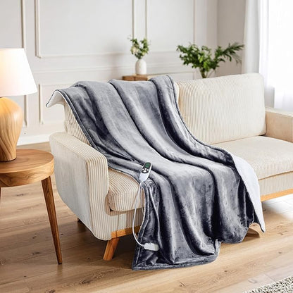 Heated Blanket Electric Luxurious Fleece Throw Blanket, 9 Heat Settings & 12H - Image 5