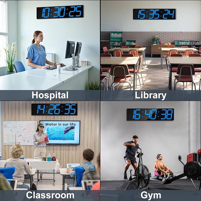 CHKOSDA 28.4''Large Digital Wall Clock, Automic Digital Clock - Image 8