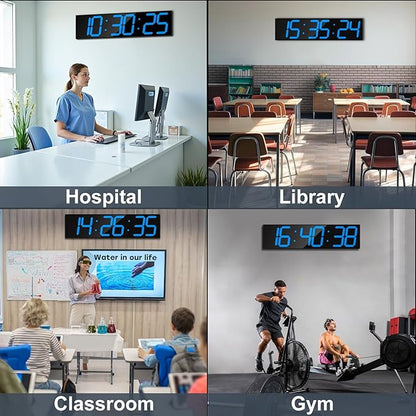 CHKOSDA 28.4''Large Digital Wall Clock, Automic Digital Clock - Image 8